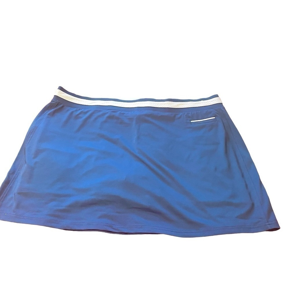 Pebble Beach Summer Palm Striped Trim Skort Size XXL